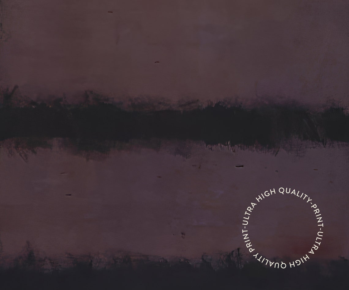 Mark Rothko Black On Maroon 1958 Dark Moody Color Field Art Poster - Image 5