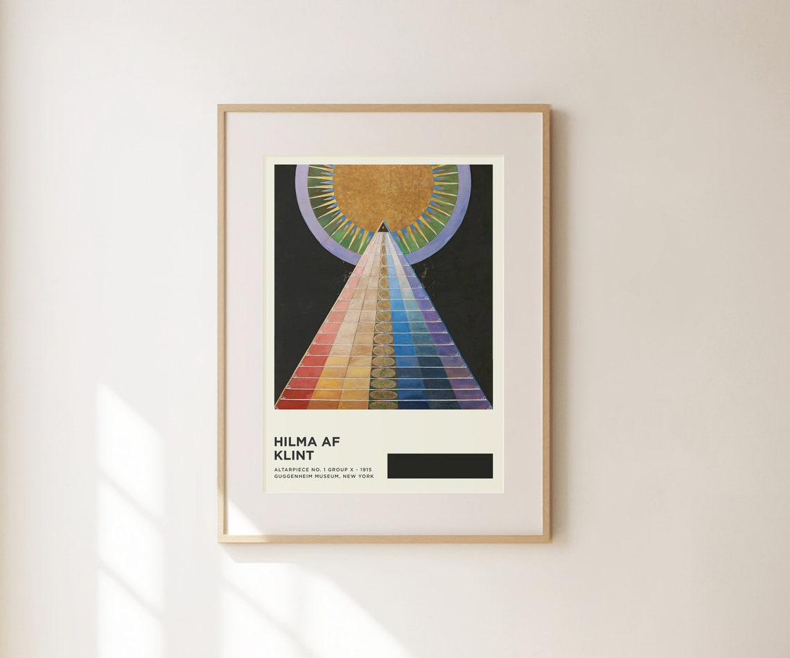 Hilma Af Klint Rainbow Altarpiece Abstract Exhibition Wall Art Poster - Image 2