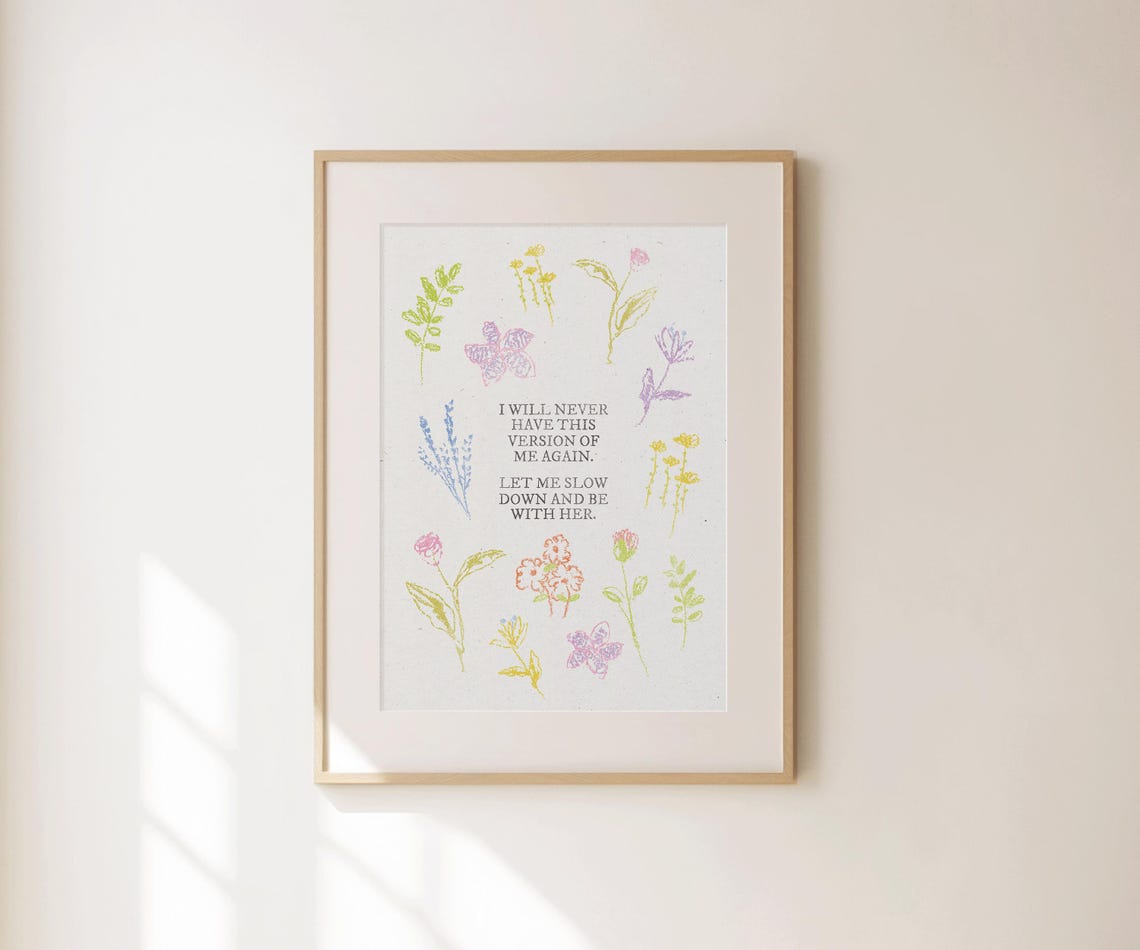 I Will Never Have This Version Of Me Again Pastel Botanical Print Art