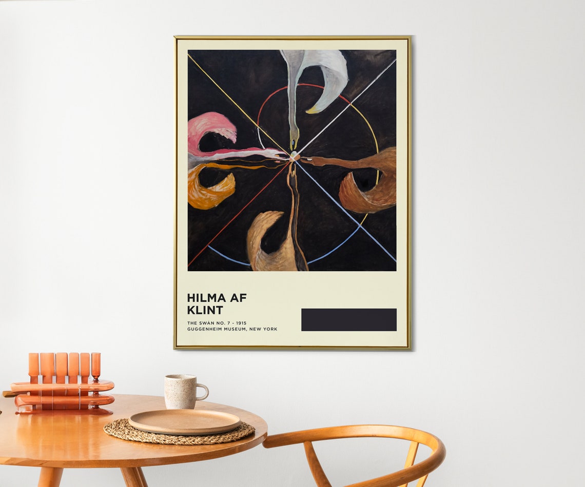Hilma af Klint The Swan No 7 1915 Abstract Guggenheim Art Print - Image 2