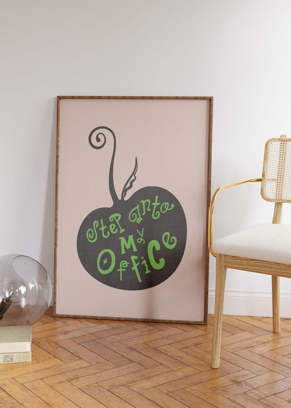 Step Into My Office Wall Art Girly Wall Art Preppy Apartment Decor Cute Office Print Trendy Office Decor Coquette Gift For Coworker