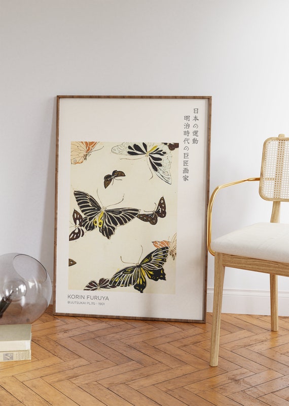 Korin Furuya Print Bijutsukai Japanese Butterfly Print Japanese Wall Art Large Japanese Art For Living Room Japanese Prints