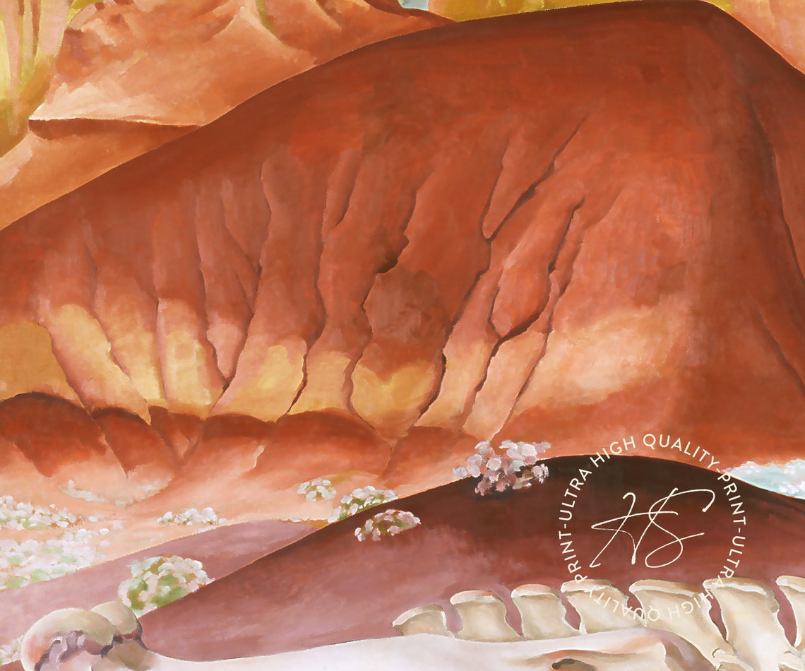 Georgia O'Keeffe Red Hill And Bones Tate Desert Landscape Art Poster - Image 4