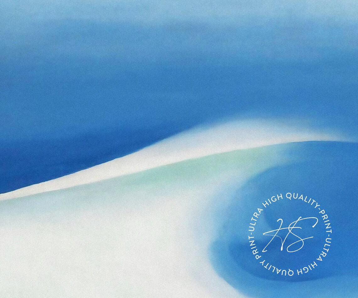 Georgia O'Keeffe Blue Wave Maine 1926 Exhibition Art Print Poster - Image 4