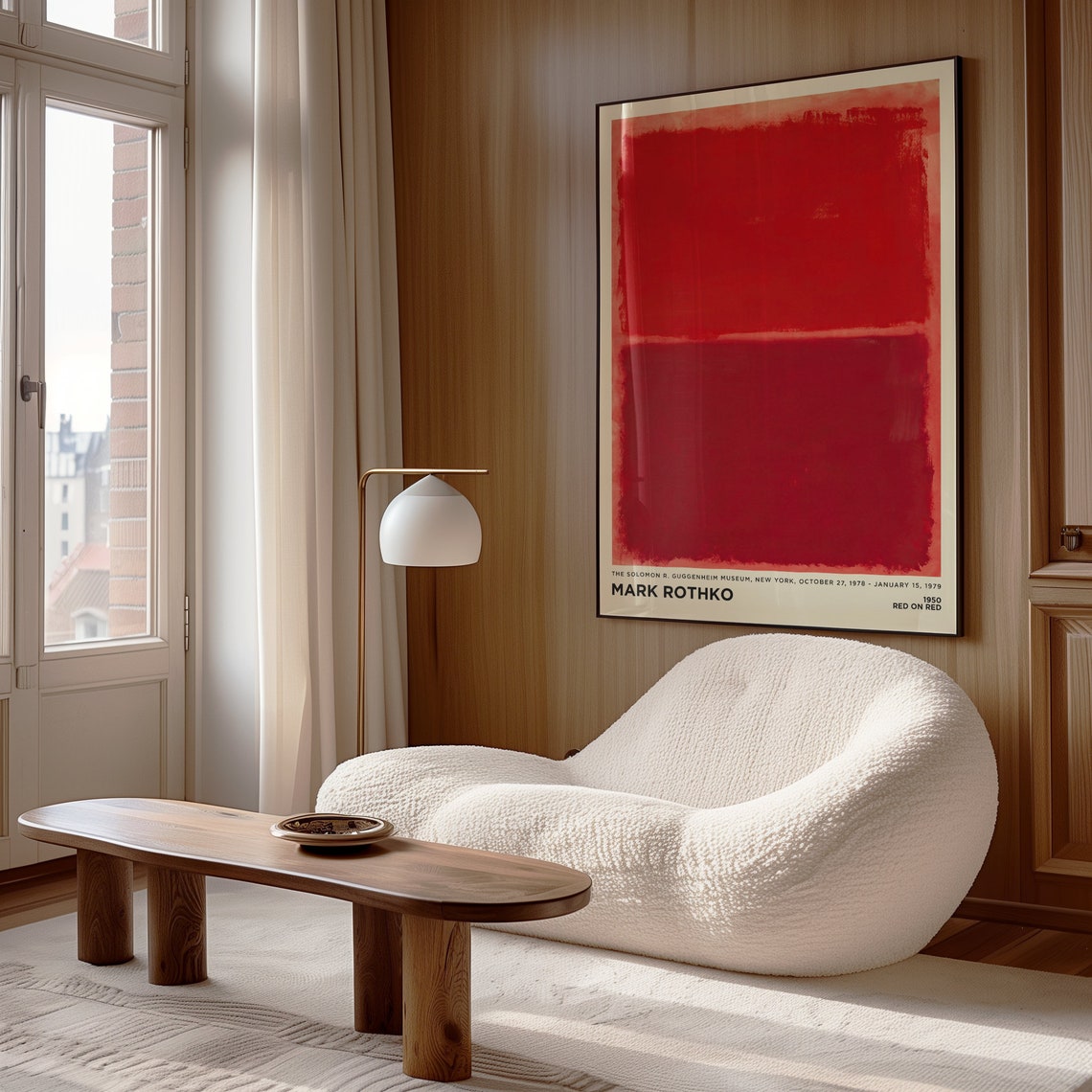 Mark Rothko Red on Red 1950 Bold Color Field Exhibition Art Poster - Image 3