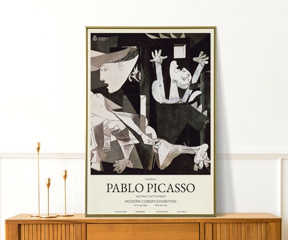 Pablo Picasso Print Guernica Ii Print Modern Black And White Poster Picasso Famous Painting Large Abstract Wall Art For Living Room