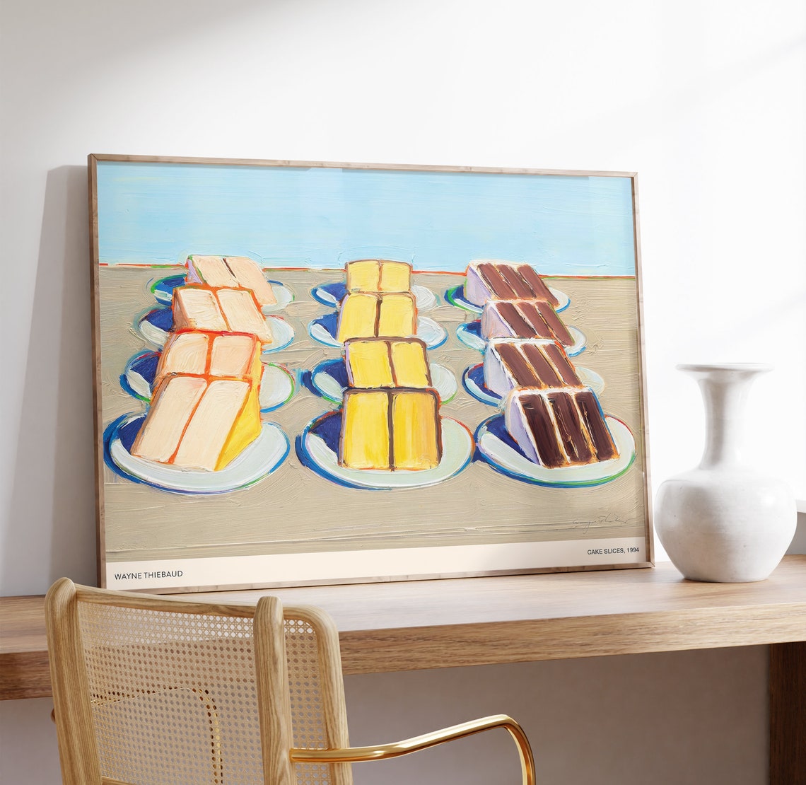 Wayne Thiebaud Cake Slices Colorful Pop Art Dessert Kitchen Poster