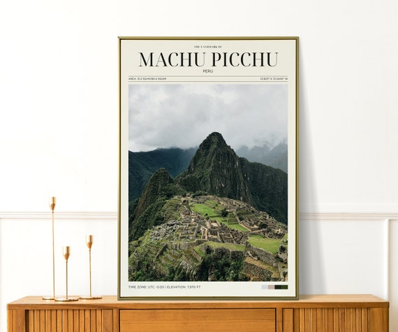 Travel Poster Machu Picchu Mountain Poster Machu Picchu Poster Vintage Peru Poster Peru Wall Art For Living Room Modern Island Wall Art