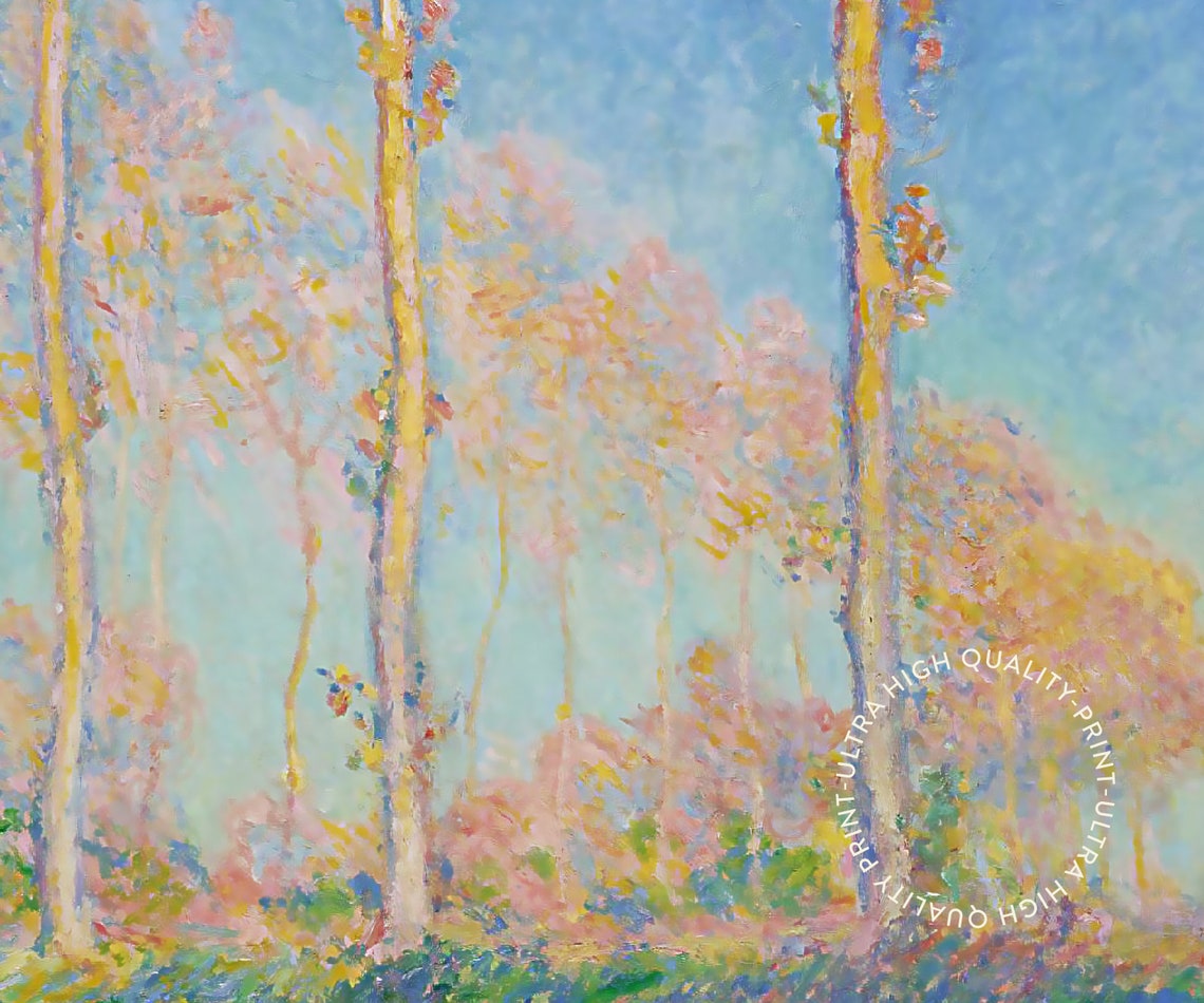 Claude Monet Poplars Museum Exhibition Pastel Impressionist Art Poster - Image 5