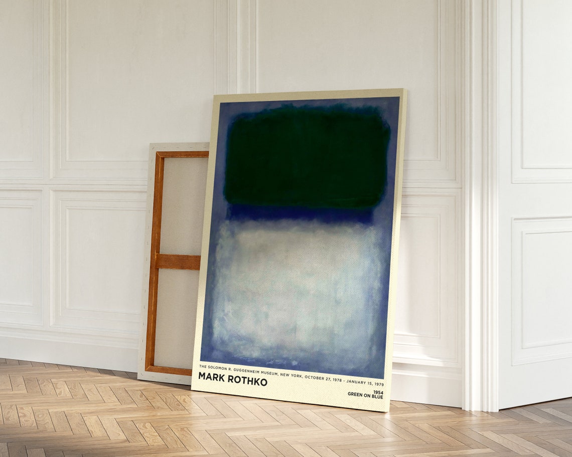 Mark Rothko Green on Blue 1954 Abstract Color Field Art Print - Image 5
