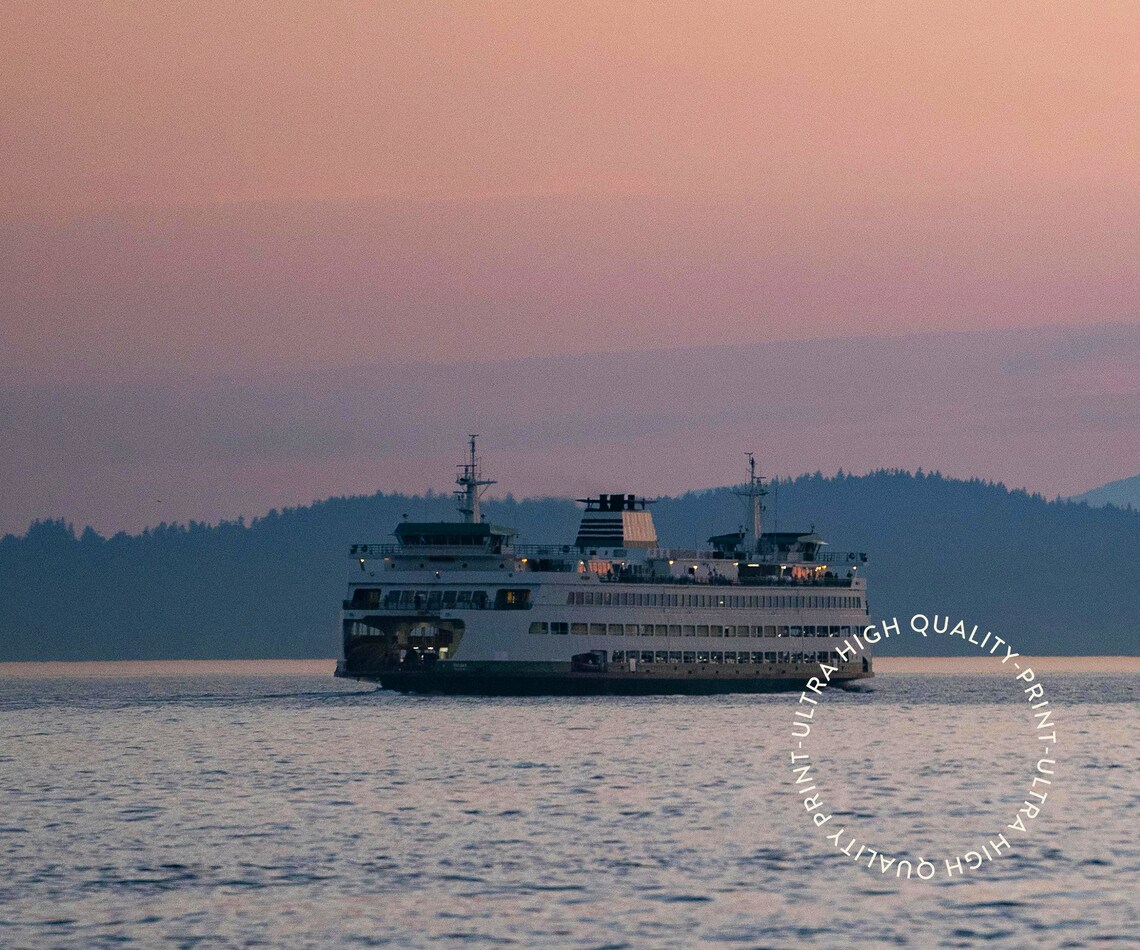 Seattle Sunset Ferry Voyage Washington Water Vintage Travel Poster Wall Art - Image 5