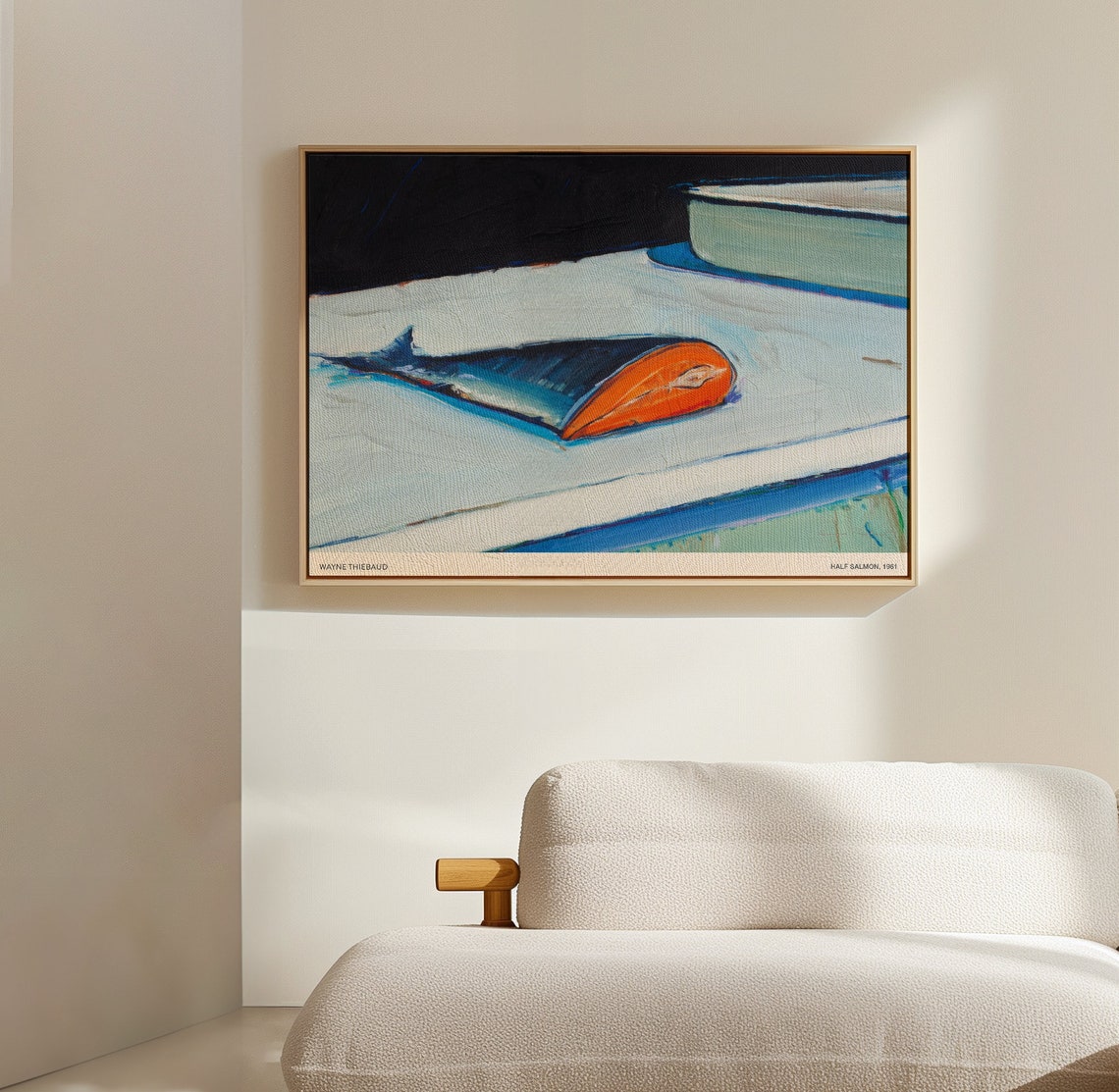 Wayne Thiebaud Half Salmon 1961 Blue Modern Food Art Kitchen Poster - Image 3