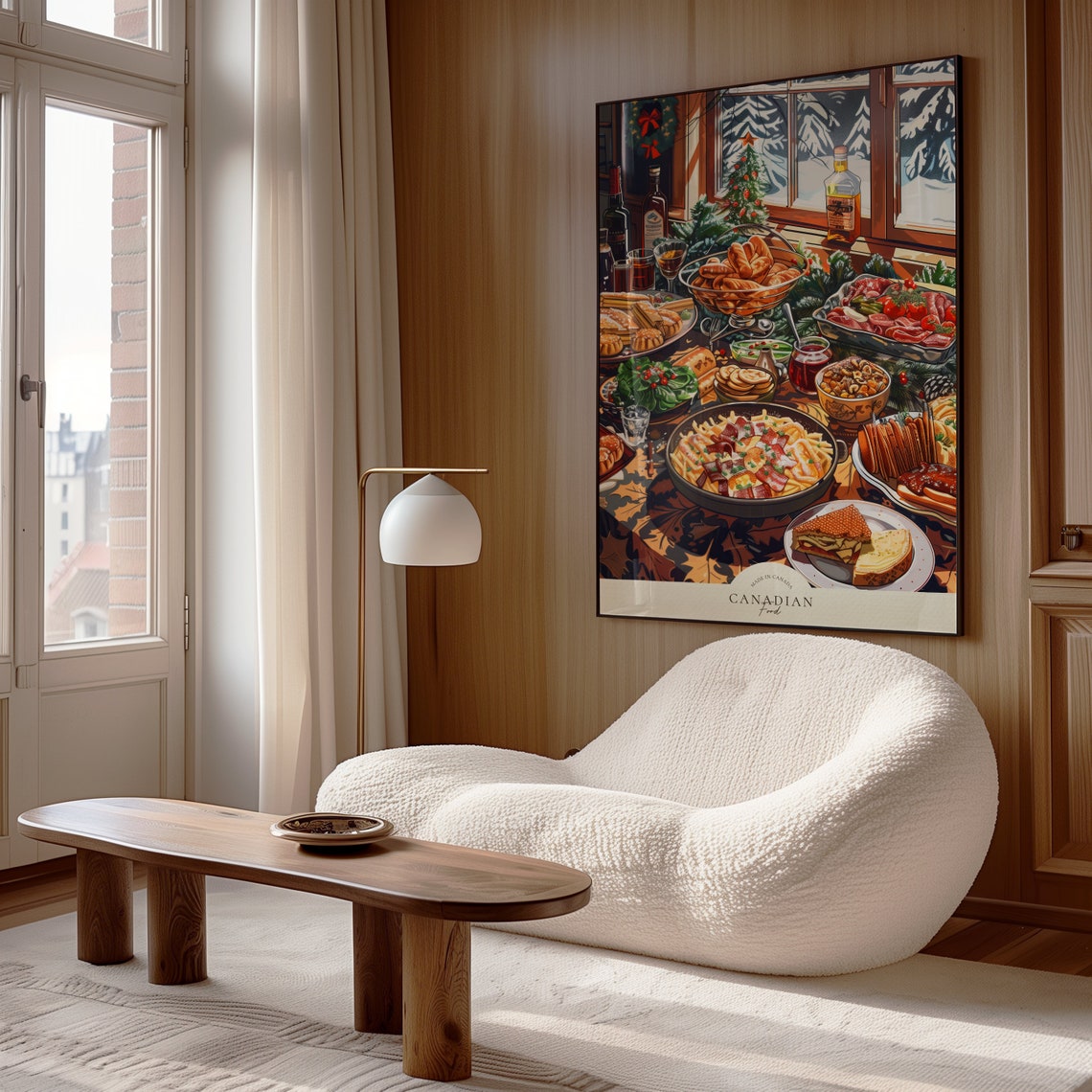 Canadian Food Winter Feast Illustrated Retro Kitchen Wall Art Print - Image 2