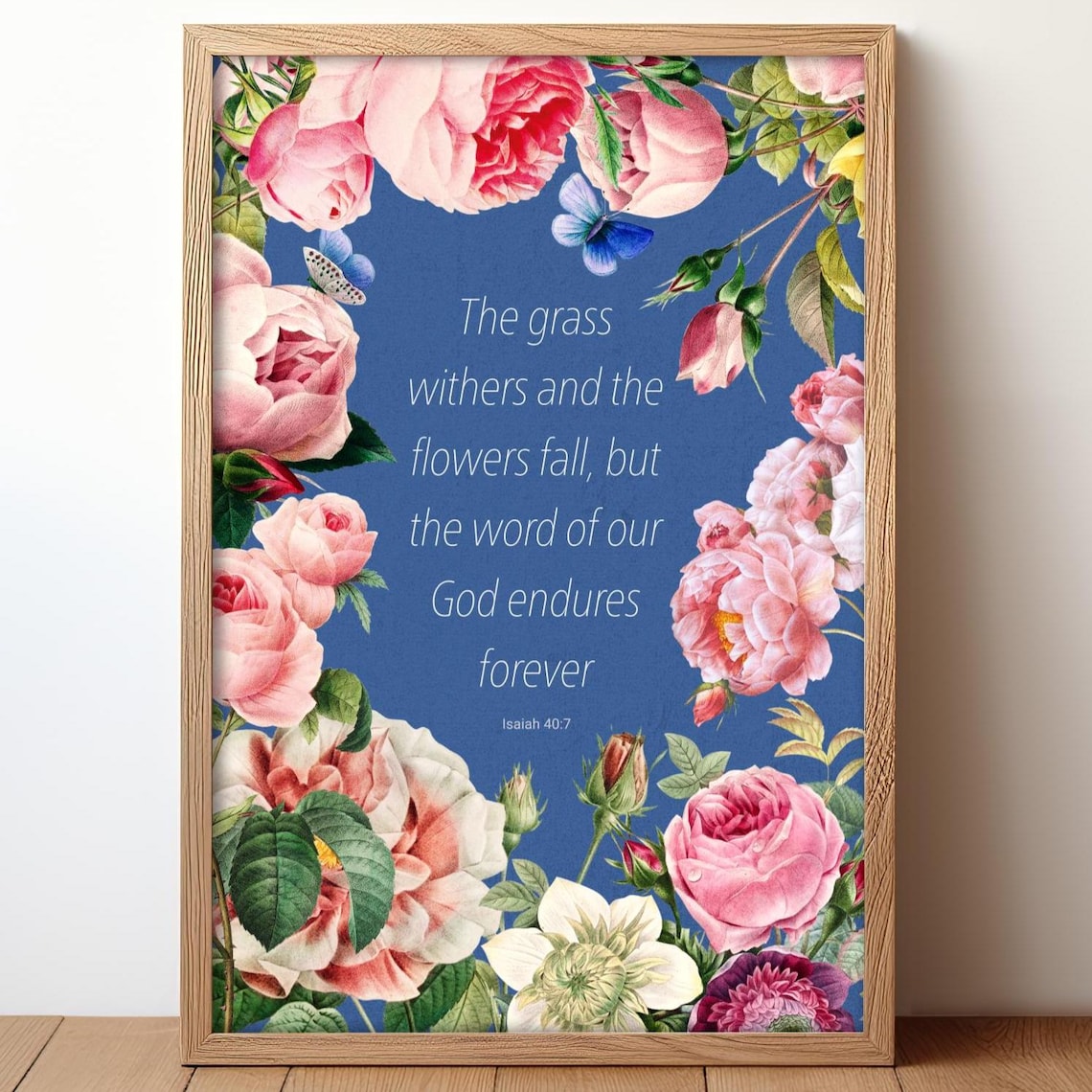 Isaiah Floral Christian Scripture Art Print