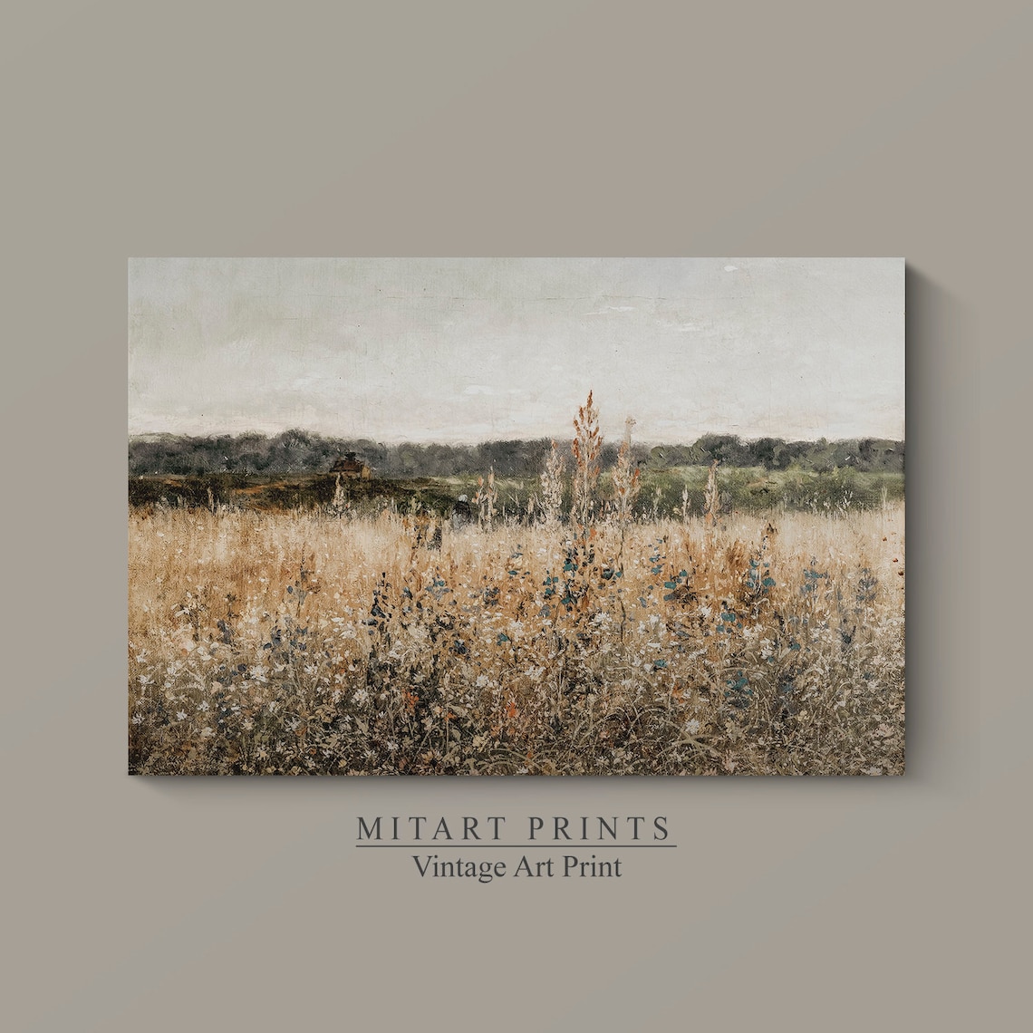 Wildflower Field Oil Painting Poster Print - Image 2