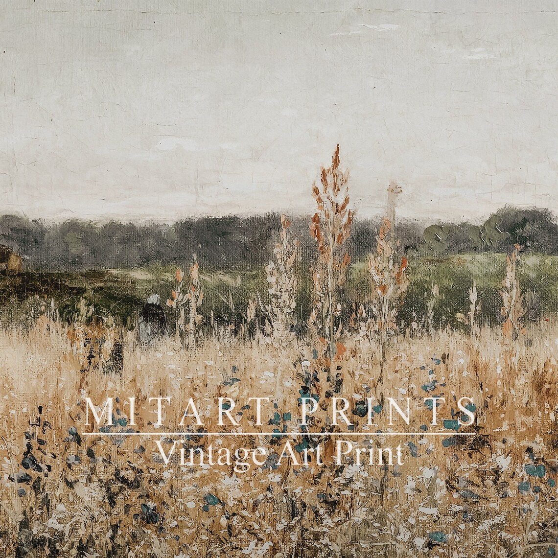 Wildflower Field Oil Painting Poster Print - Image 4