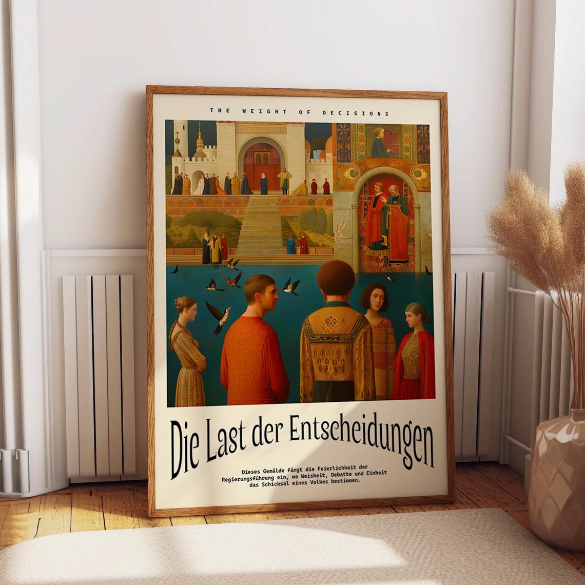 Medieval Court Scene Wall Art The Weight Of Decisions Art Print Renaissance Gothic Art Wall Decor Poster Or Print