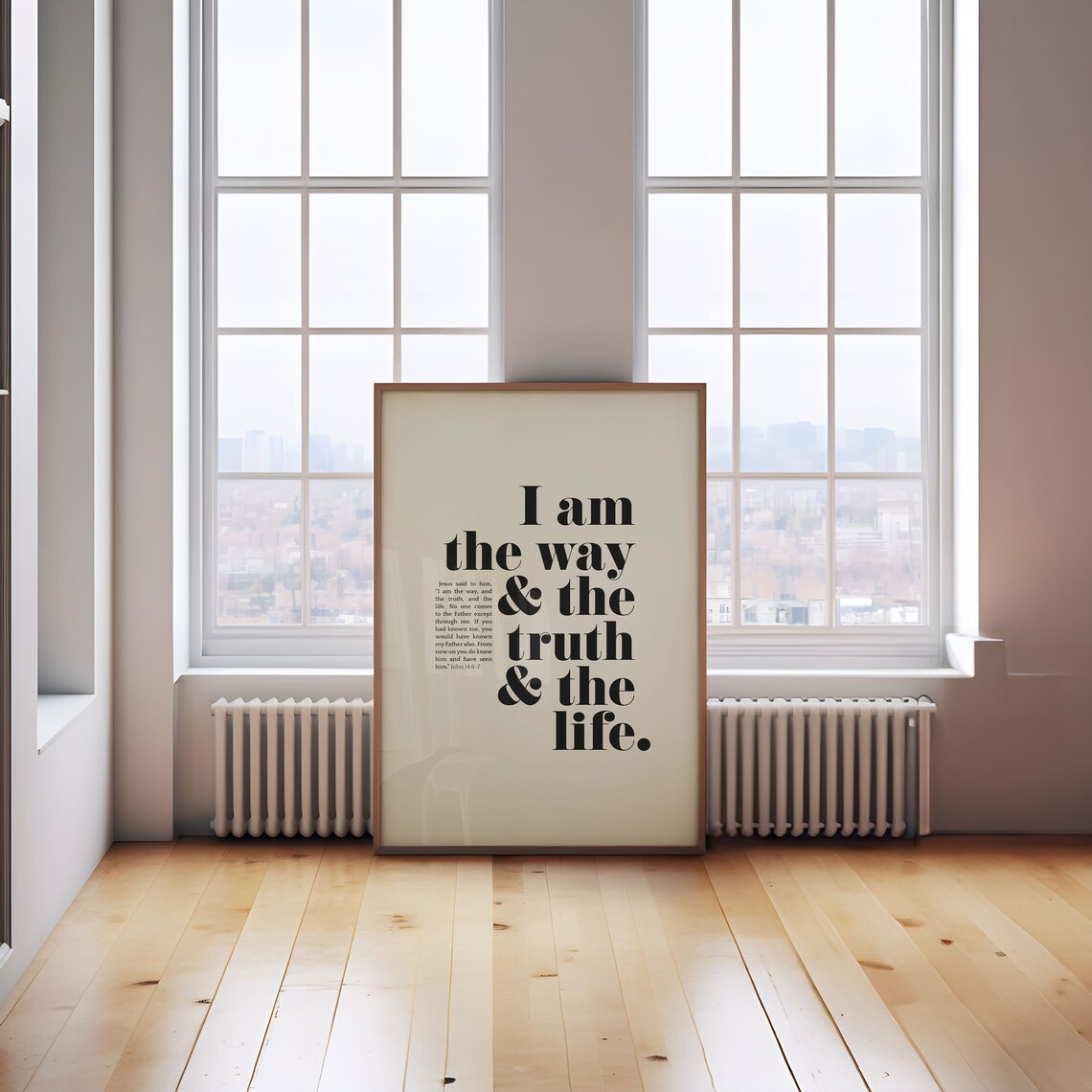 John 14:6 Bold Christian Scripture Wall Art Print - Image 4