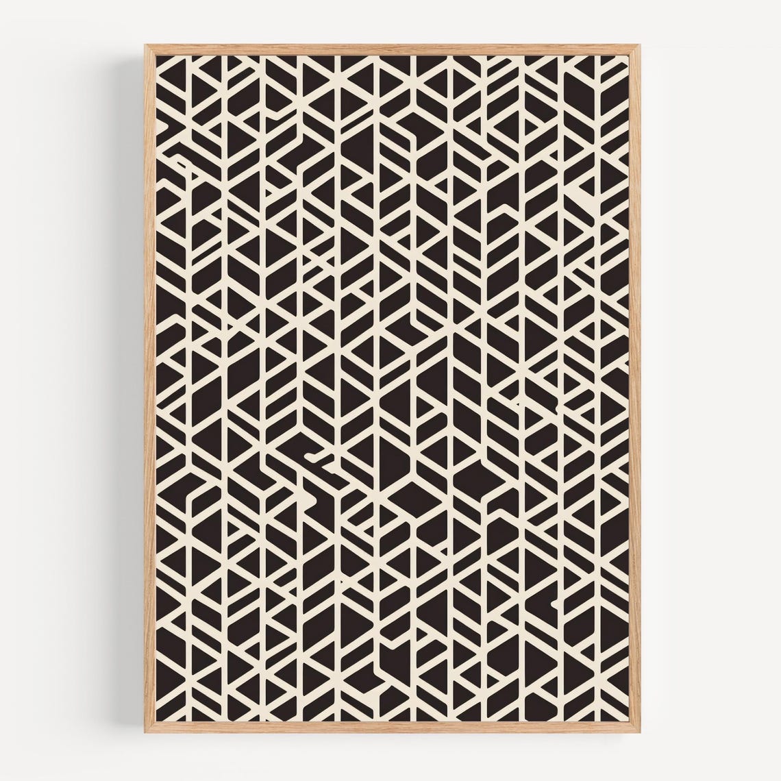 Geometric Pattern Art Black And White Design Modern Wall Art Abstract Geometric Print Trendy Pattern Print Statement Wall Art Line Art - Image 3