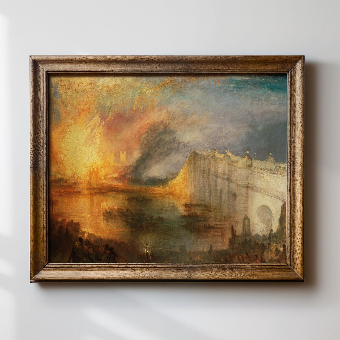 Turner Burning of the Houses of Parliament London Fire Poster - Image 4