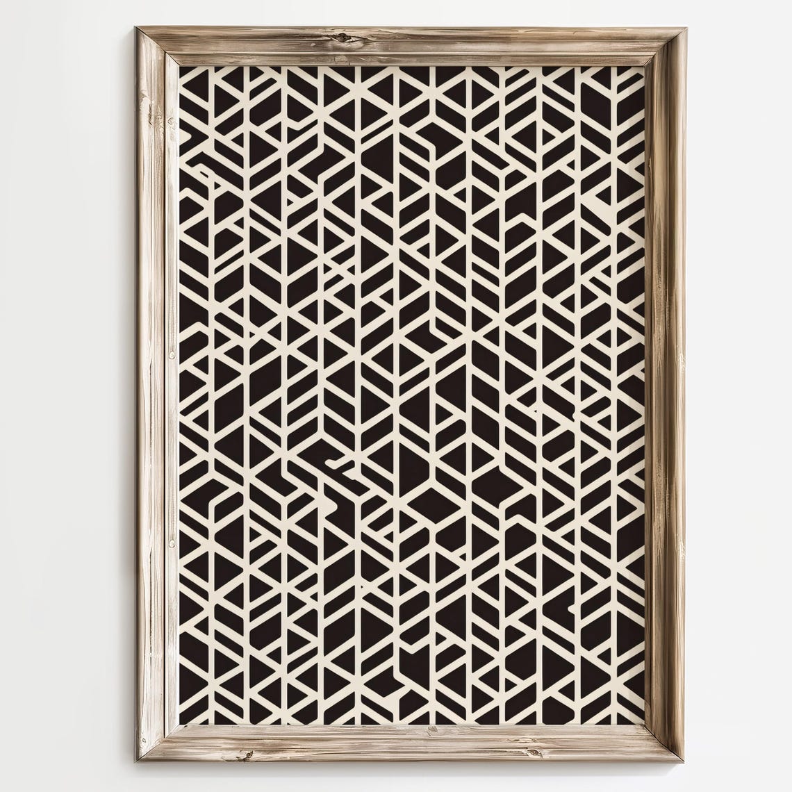 Geometric Pattern Art Black And White Design Modern Wall Art Abstract Geometric Print Trendy Pattern Print Statement Wall Art Line Art - Image 4