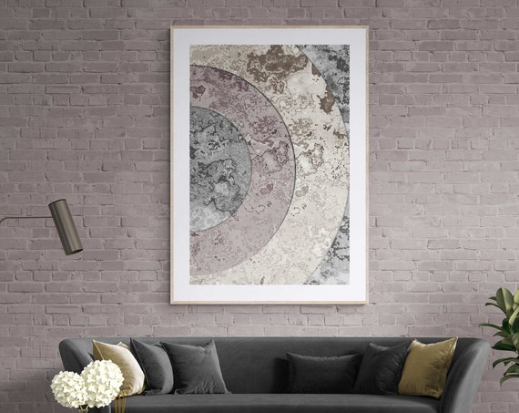 Absract Boho Painting Pink Wall Art Boho Wall Art Beige Color Wall Decor Boho Art Living Room Decor Boho Wall Decor For Living Room Wall Art