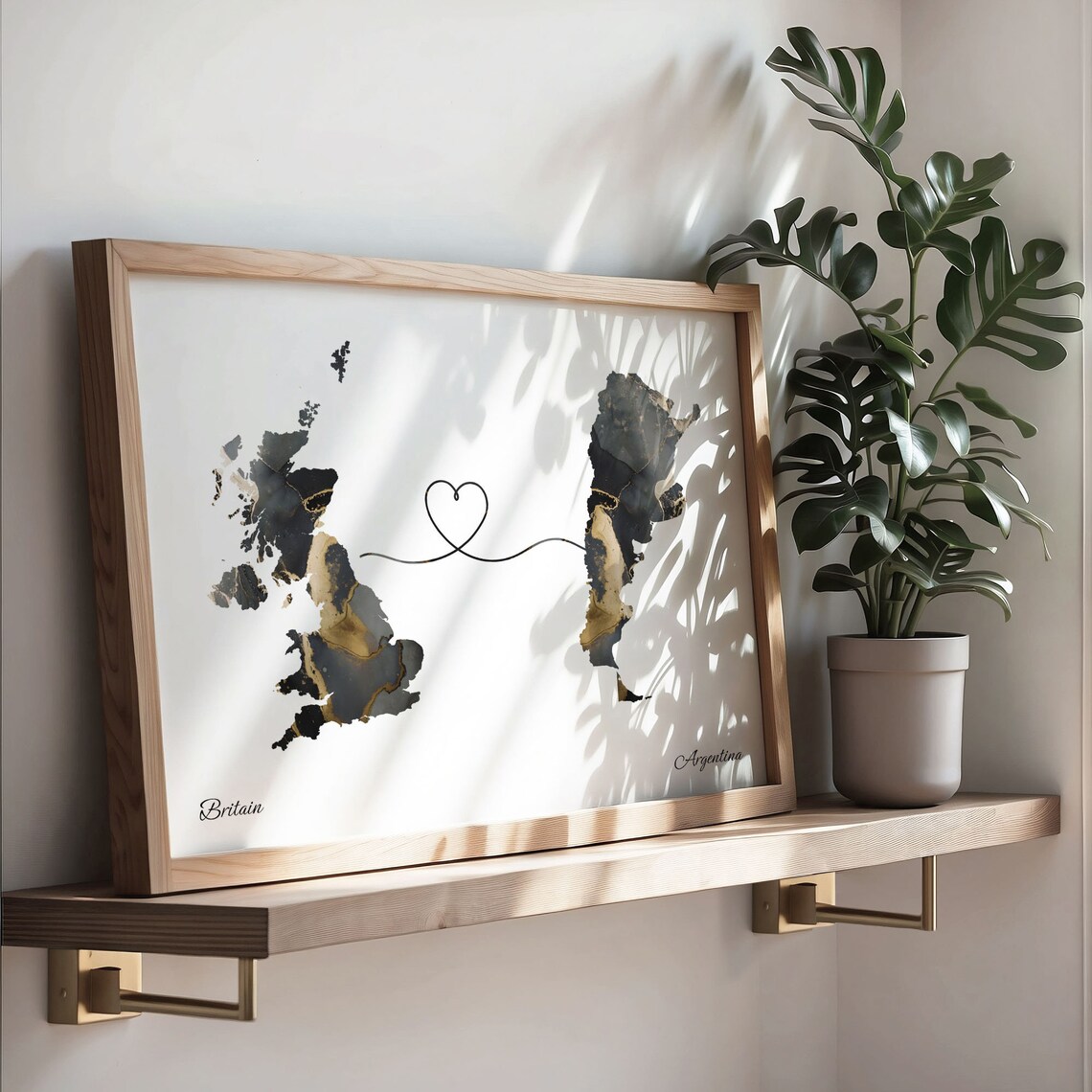 Britain to Argentina Map Poster, Travel Wall Art - Image 3