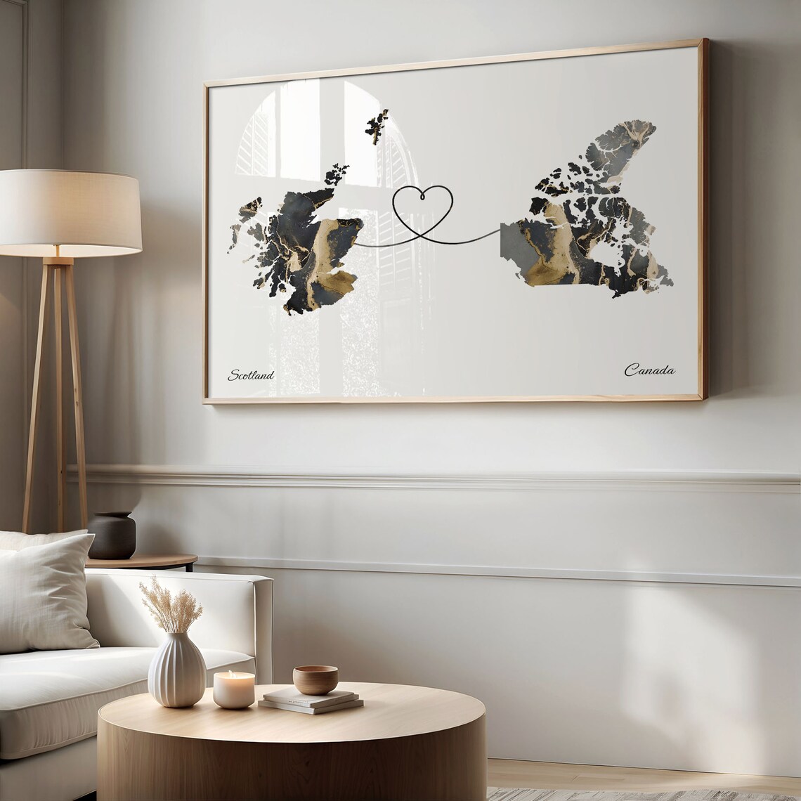 Scotland to Canada Map Poster, Travel Art Print - Image 2