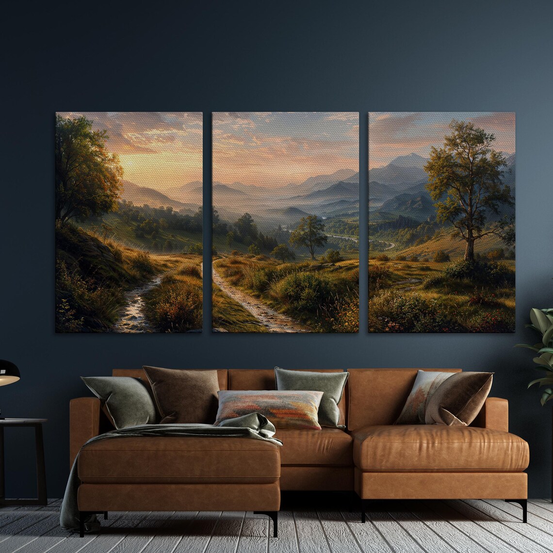 Misty Mountain Valley Morning Light Art Print - Image 5