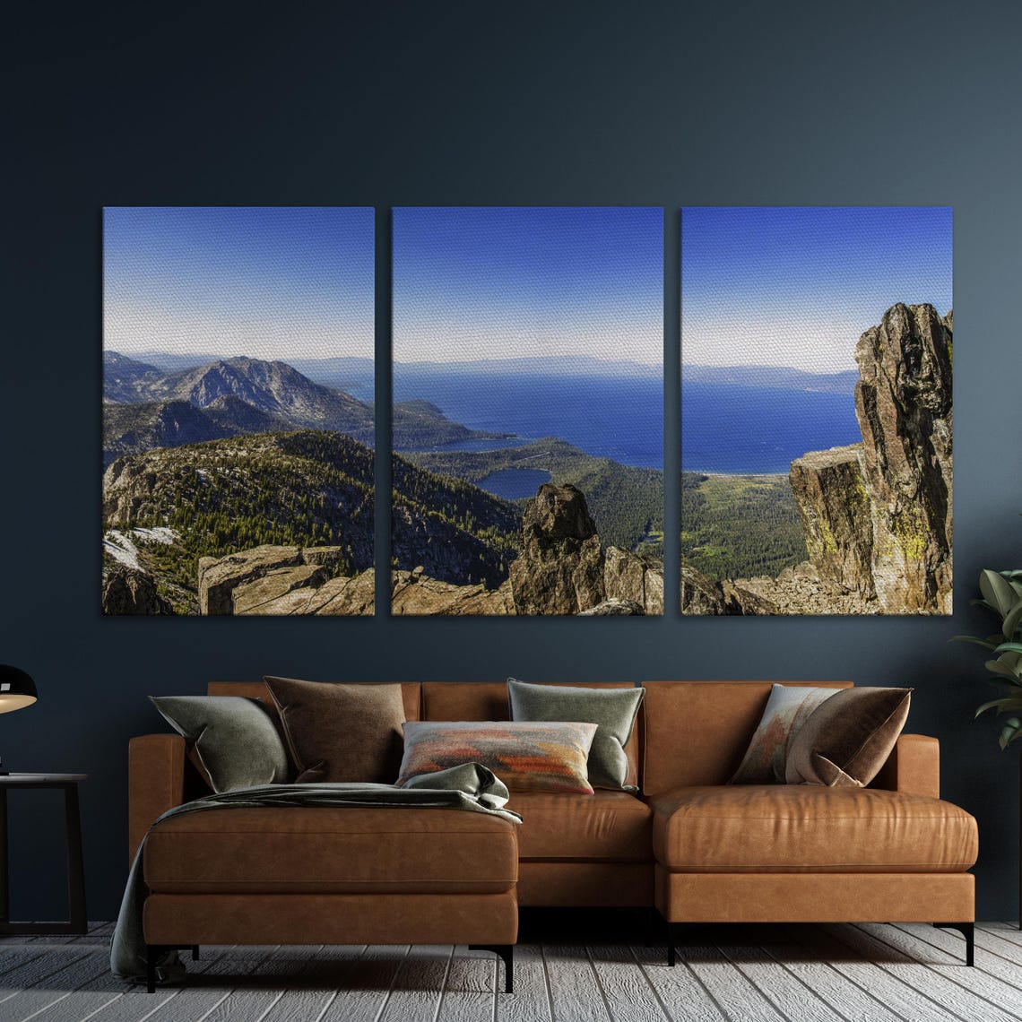 Lake Tahoe Panorama From Mount Tallac Daytime Scenic View Poster - Image 5