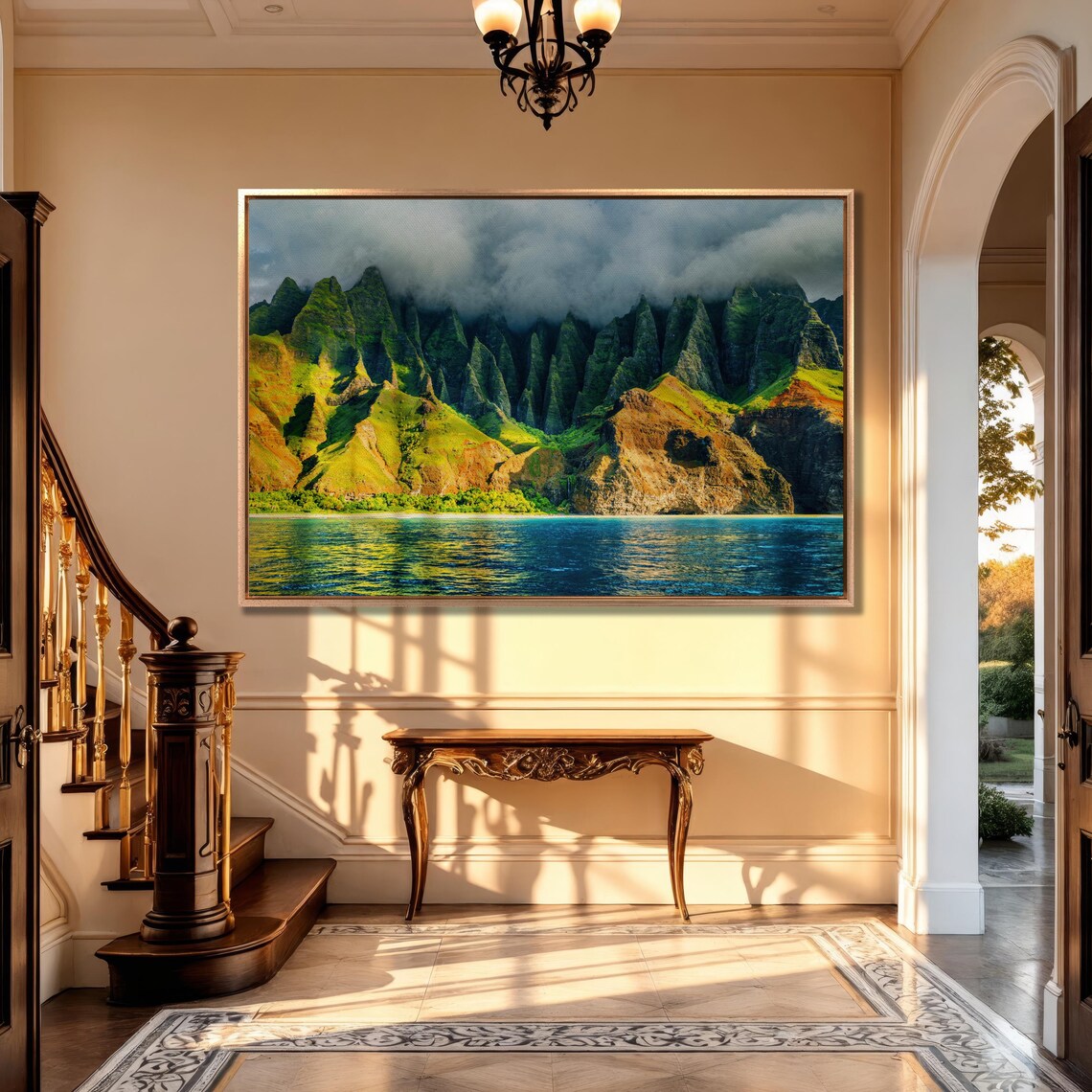 Na Pali Coast Sunset, Kauai Hawaii Travel Poster - Image 2
