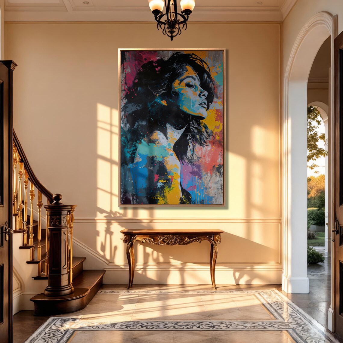 Pop Art Woman Portrait, Abstract Colorful Wall Art Print - Image 5