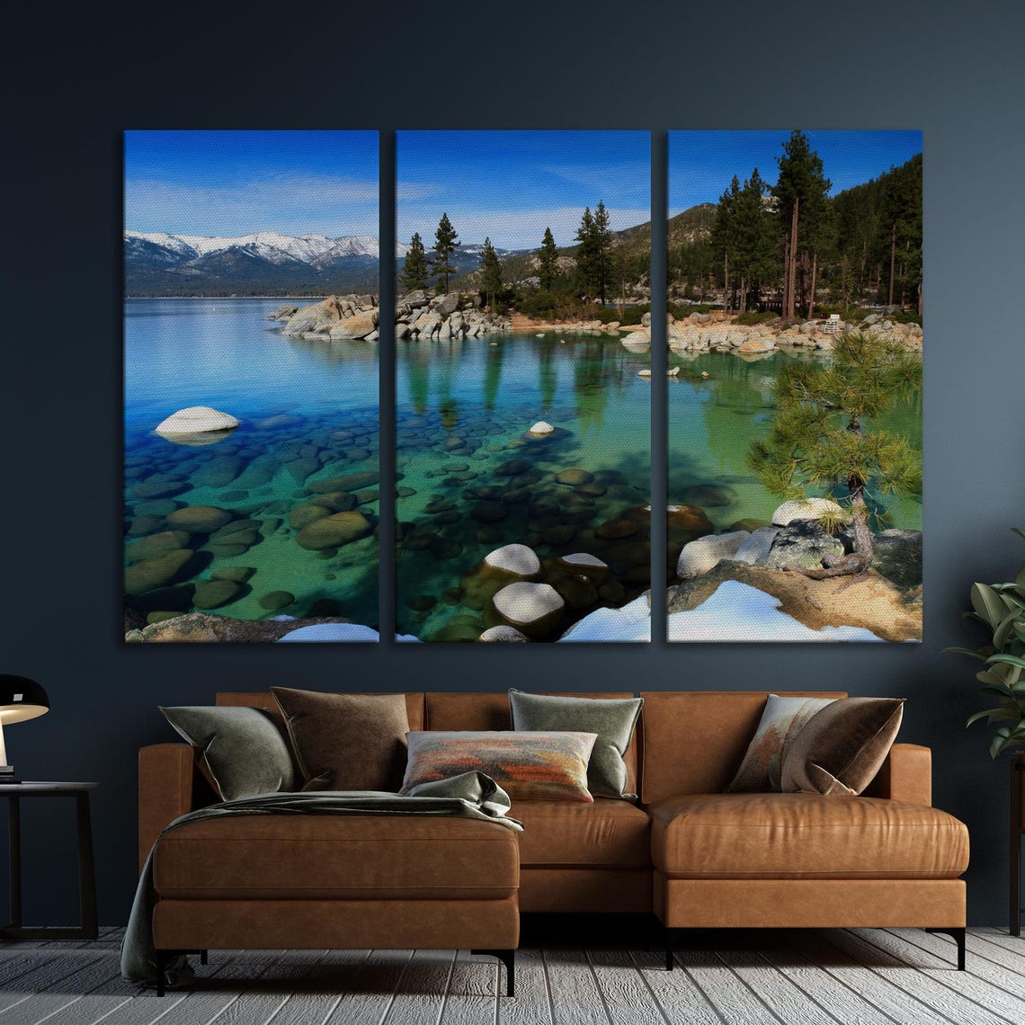 Crystal Clear Lake Tahoe With Granite Boulders And Snowy Peaks Poster - Image 5