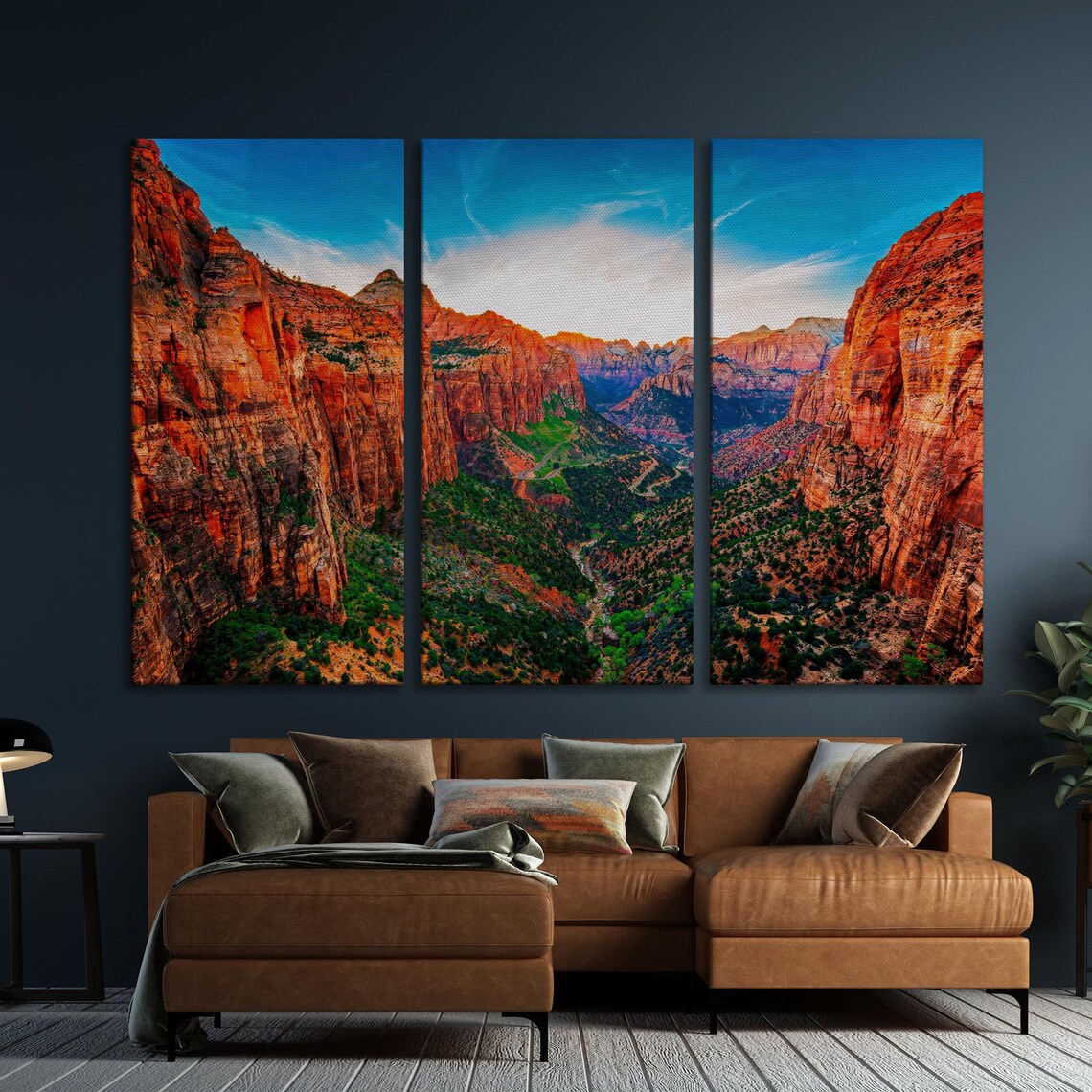 Zion Canyon Panoramic Art Print, Utah National Park - Image 5