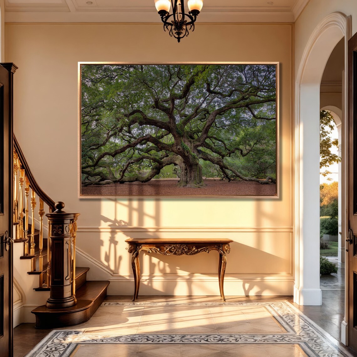 Old Southern Live Oak Art Print, Botanical Decor - Image 2