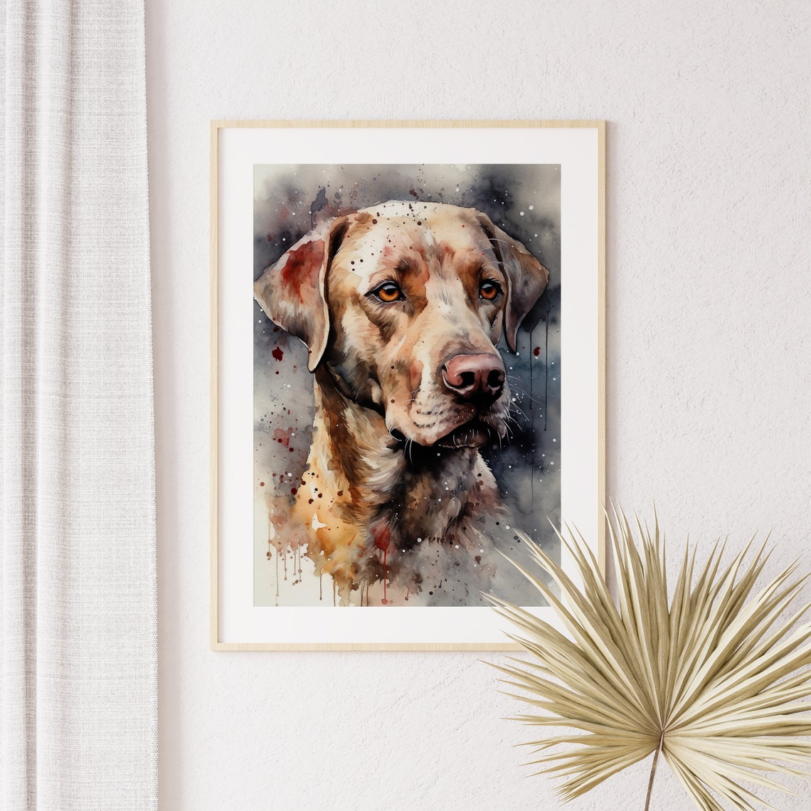 Labrador Retriever Portrait Watercolor Dog Pet Splash Art Poster - Image 4
