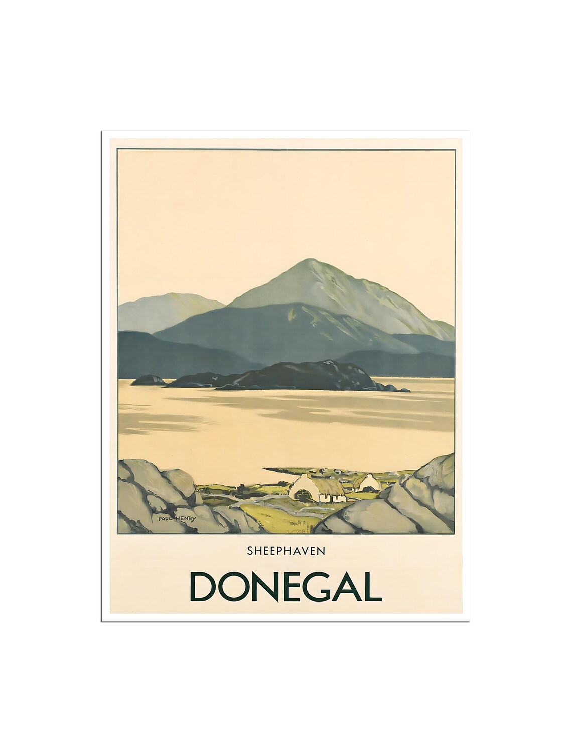 Donegal Ireland Vintage Travel Poster Print