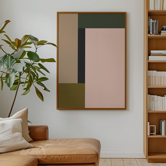 Modern Abstract Geometric Wall Art Poster Jpg