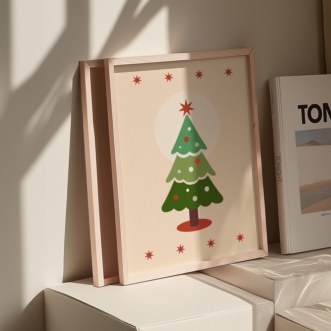 Christmas Tree Holiday Decor Art Print, Festive Homes - Image 4