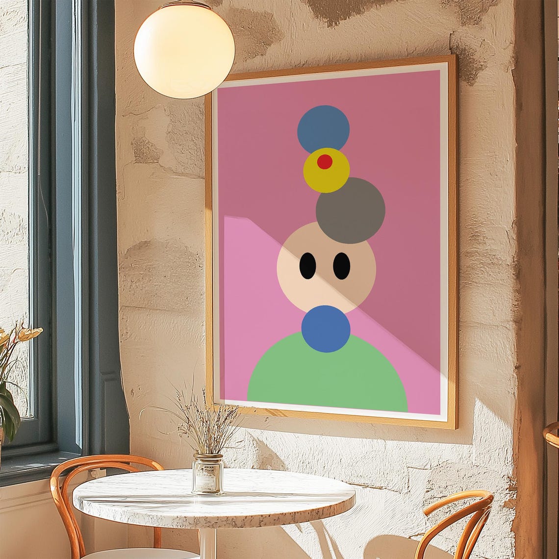 Pink Abstract Art Print Modern Funny Wall Art Decor For Stylish Homes - Image 2