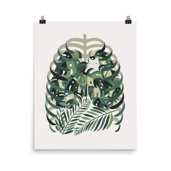 Cat And Plant 56 Poster Print