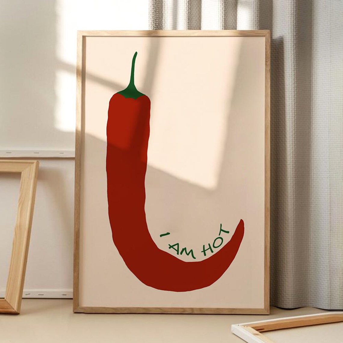 Funny Hot Pepper Retro Kitchen Art Print