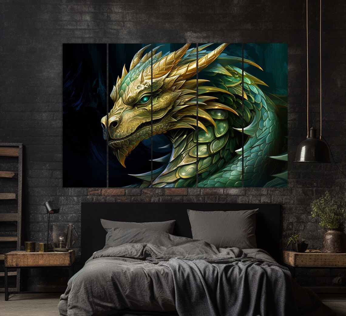 Green Dragon Chinese Calendar 2024 Wall Art Print