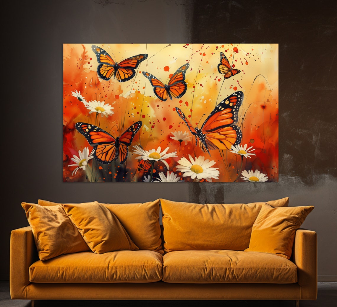 Butterflies Print Butterfly Painting Butterfly Wall Art Butterfly Print