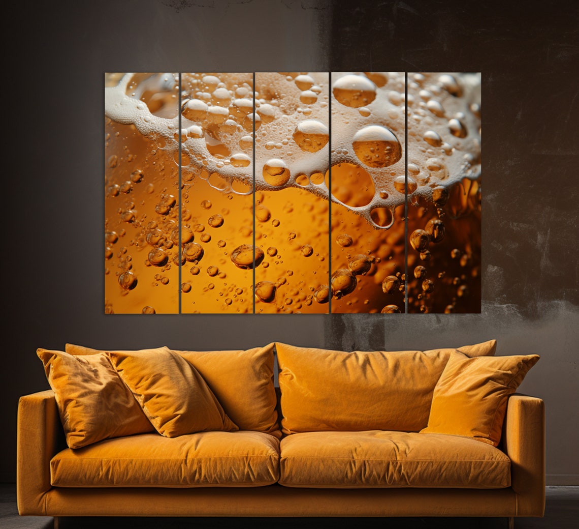 Beer Wall Art Abstract Beer Print Beer Painting Beer Pub Wall Art Beer Print - Image 3