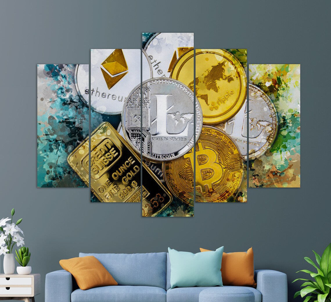 Bitcoin Abstract Cryptocurrency Art Print - Image 3
