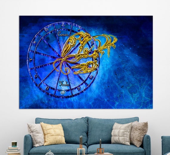 Cancer Sign Print Zodiac Wall Art Astrology Wall Art Cancer Gift Zodiac Wall Decor Zodiac Art