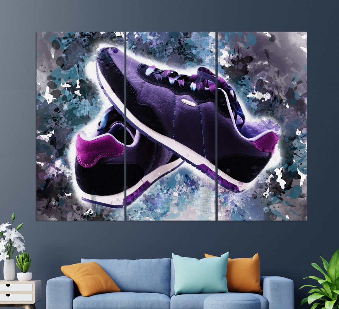 Abstract Fitness Wall Art Running Motivation Running Wall Art Fitness Print Fitness Paintings Workout Wall Art Gym Wall Decor