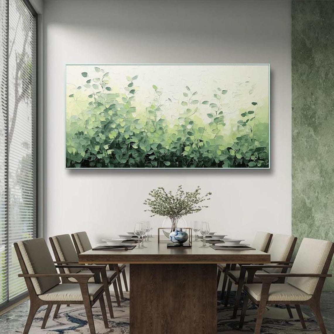Fresh Green Leafy Foliage Springtime Botanical Nature Art Poster - Image 5