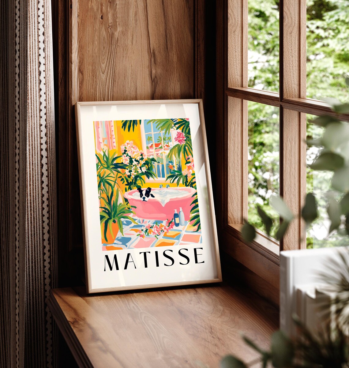 Boston Terrier Matisse-Inspired Boho Art Print - Image 5